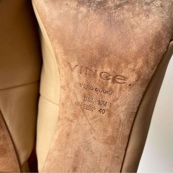 Vince Heath Leather Mule Nude Size 10 - Picture 11 of 11